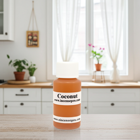 Coconut Burning Oil for aromatherapy burners with a rich tropical coconut fragrance.