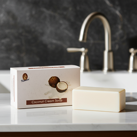 Coconut Cream Soap creamy lather bar for washing, skin cleansing, and a nourishing bath routine.