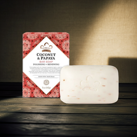 Coconut and Papaya Soap bar brightening tropical natural skin care bar