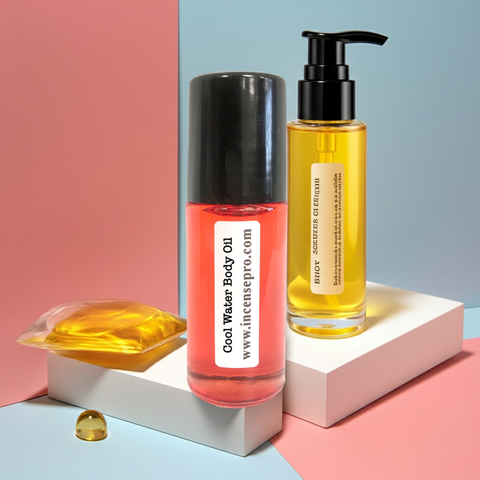 Cool Water Body Oil (M) body oil bottle for smooth skin, fresh scent layering, and daily use.