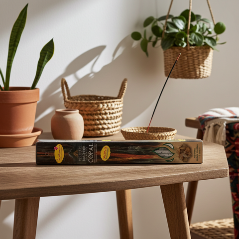 Copal resin incense sticks for spiritual rituals and meditation