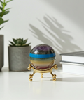 Crystal Ball 7 Chakra healing decor sphere for meditation, energy balancing, and spiritual space decoration.