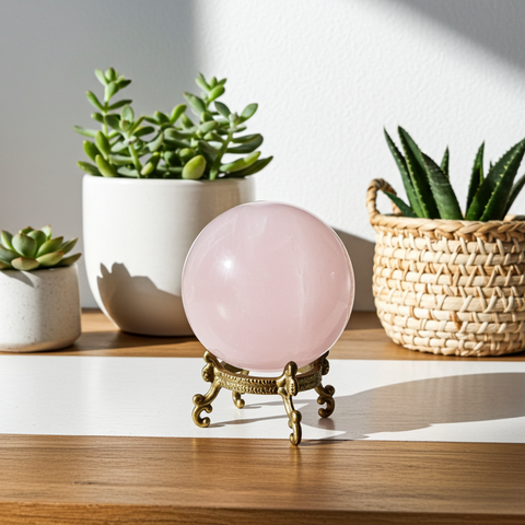 Crystal Ball- Rose Quartz - Incense Pro