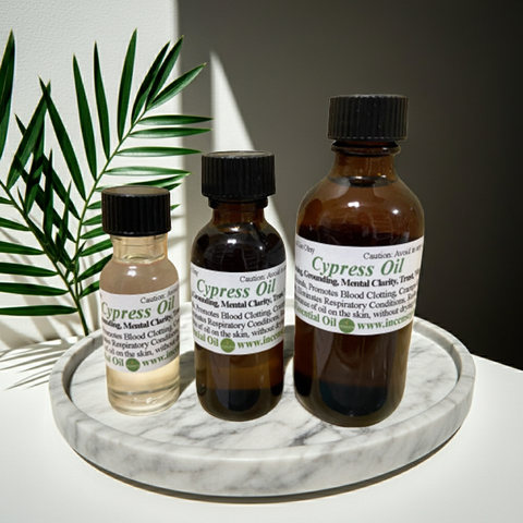 Cypress Essential Oil with a fresh, clean, woody aroma
