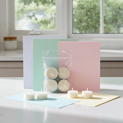 Decorative tea candles can create a relaxing and cozy ambiance.