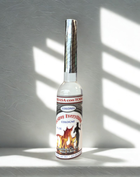Destroy Everything fragrance cologne presented in a bottle for personal scent use.