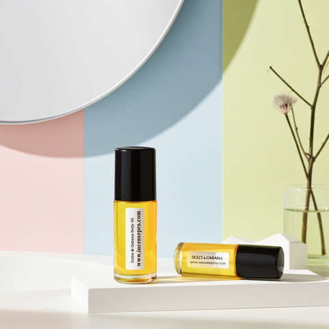 Dolce & Gabbana body oil bottle for men for moisturizing skin, post-shower care, and daily fragrance layering.