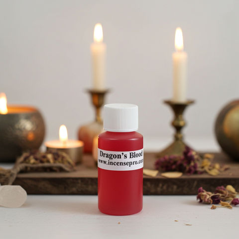 Dragon Blood Burning Oil premium fragrance oil for aromatherapy, oil burners, and creating a warm, resinous atmosphere.