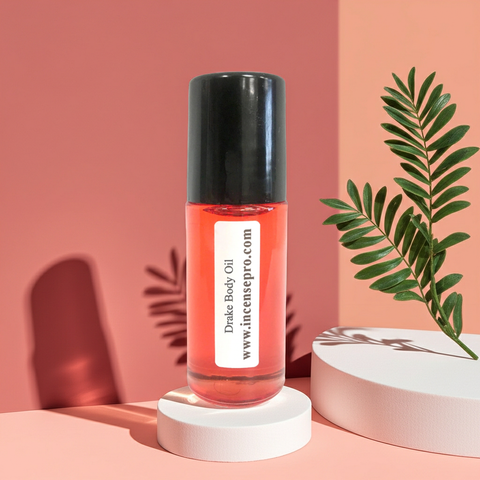 Drake Body Oil men's fragrance body oil bottle for daily wear, layering, and long-lasting scent use.