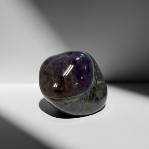 Dream Amethyst small tumbled gemstone for altar use, calming intention setting, and spiritual cleansing.