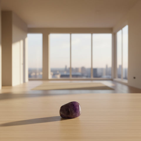 Dream Amethyst tumbled stone crystal for meditation, calming energy work, and daily spiritual use.