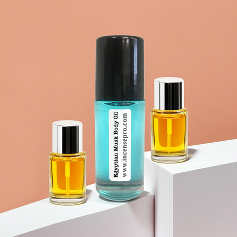 Egyptian Musk Body Oil unisex perfume oil bottle for everyday fragrance, skin scent layering, and long-lasting aroma.
