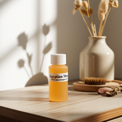 Egyptian Musk Burning Oil premium fragrance oil with a soft, warm, clean musk aroma for oil burners and home fragrance.