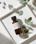 Eucalyptus Essential Oil in a glass bottle for aromatherapy and natural wellness