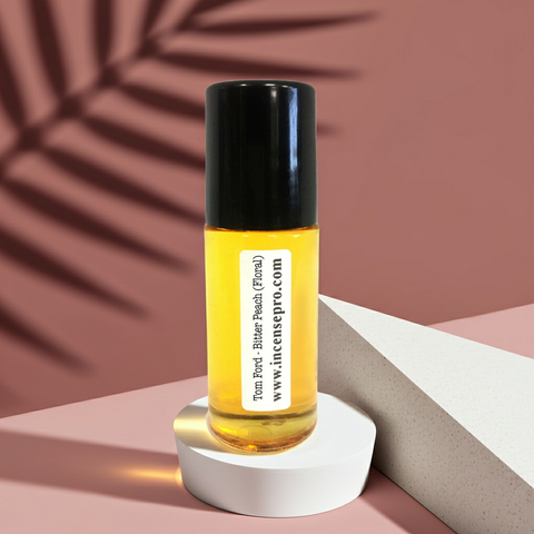 Tom Ford Bitter Peach floral body oil for nourishing the body, adding a warm peach scent, and smooth skin care.