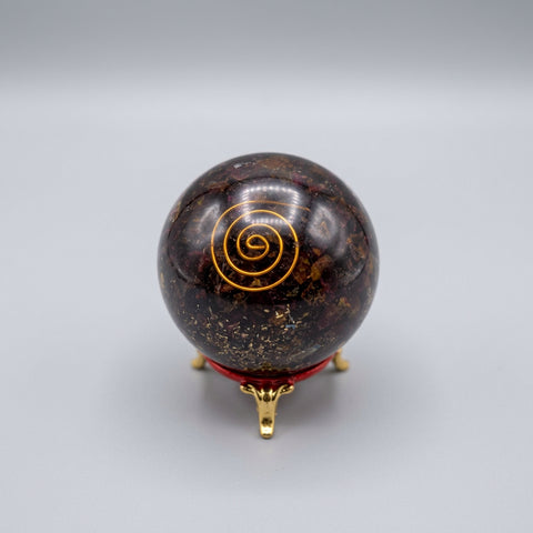 Garnet Orgonite Crystal Ball - Incense Pro (Image 3)