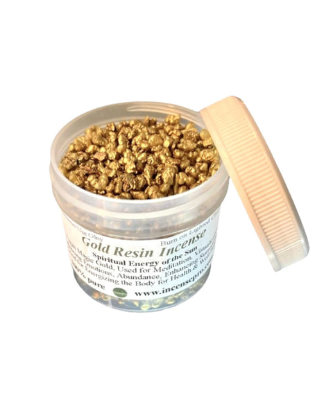Gold Resin Incense pure loose resin altar incense charcoal sacred ceremony