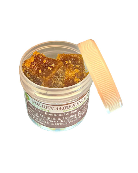 Golden Amber Resin Incense warm sweet sacred loose resin charcoal altar