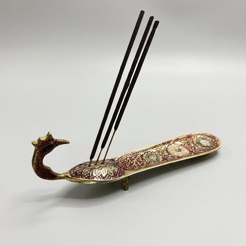 Golden Peacock Burner - Incense Pro