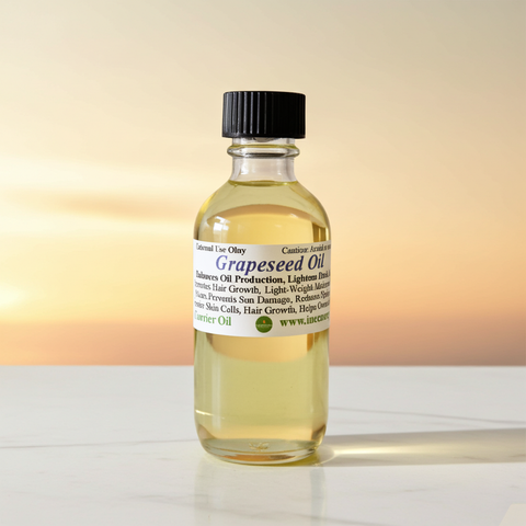 Pure natural grapeseed carrier oil in a bottle for skincare and massage use.