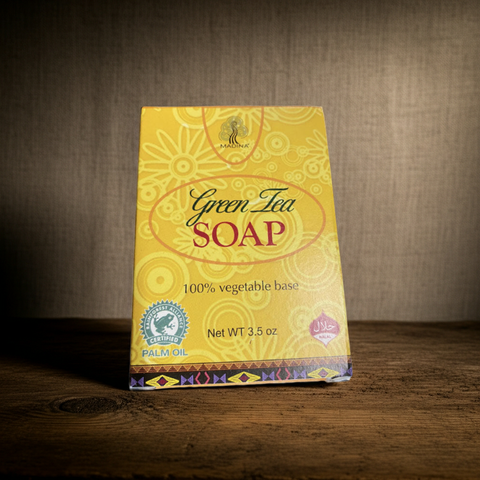 Green tea herbal soap bar for everyday washing, skin cleansing, and fresh body care.