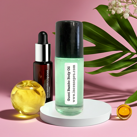 Gucci Bamboo perfumed body oil bottle for women’s body care, skin nourishment, and scented moisturizing use.