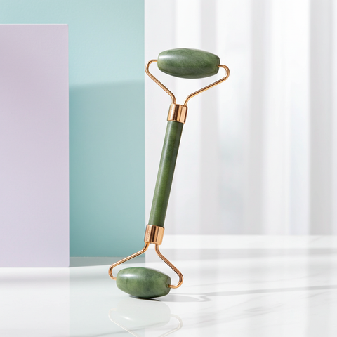 Handheld face roller skincare accessory for facial care.