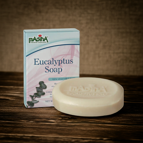 Handmade eucalyptus soap with a clean and invigorating scent.