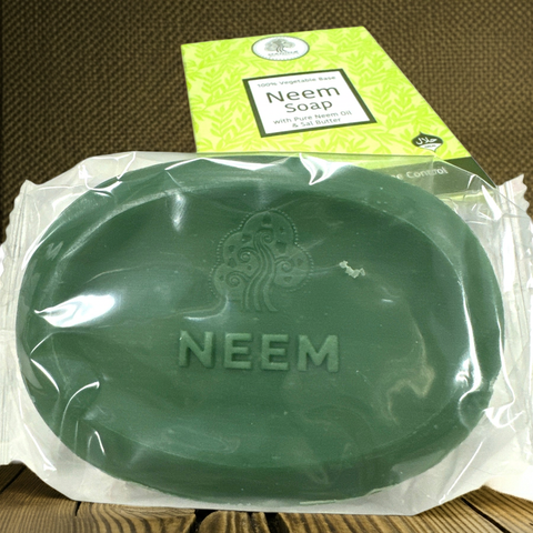 Handmade neem soap designed for gentle cleansing and skincare use.