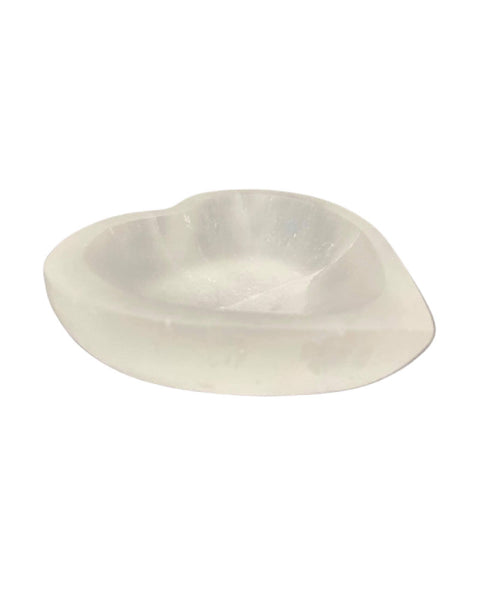 Heart Shape Crystal Bowl White Selenite crystal cleansing bowl altar display