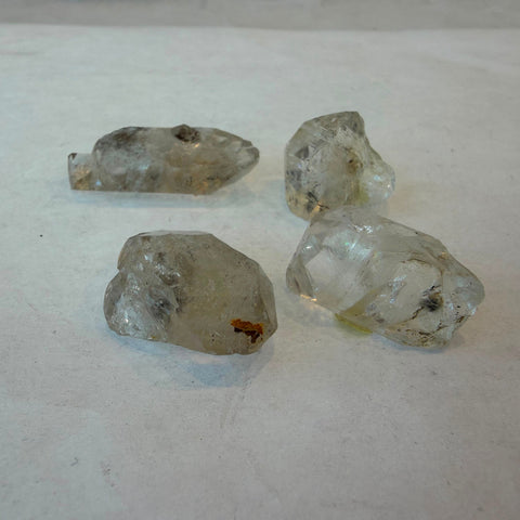 Natural Herkimer Diamond quartz crystal showing double termination and clarity