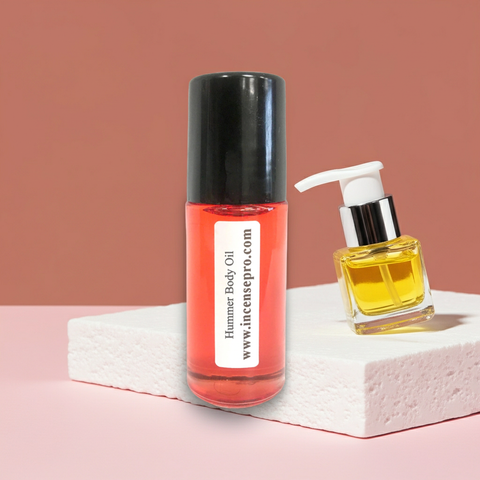 Hummer Body Oil bottle for men’s skincare, moisturizing, and daily body oil use.