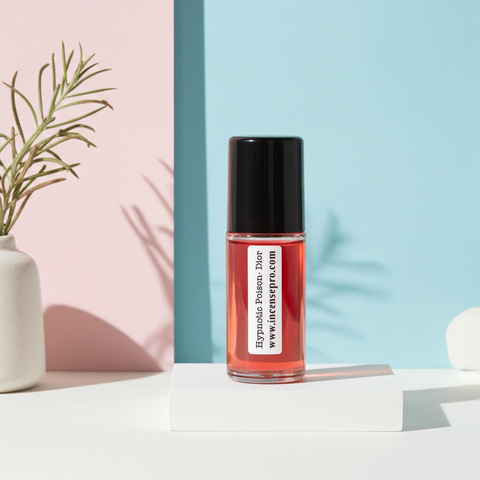 Hypnotic Poison Dior body oil bottle for women for moisturizing skin and layering a warm sensual fragrance.