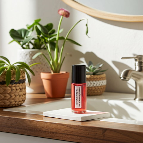 Invictus men's body oil in bottle form for moisturizing skin, layering fragrance, and everyday body care.