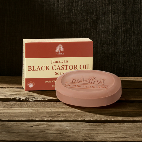 Jamaican Black Castor Oil Soap bar for nourishing skin and promoting healthy hair growth