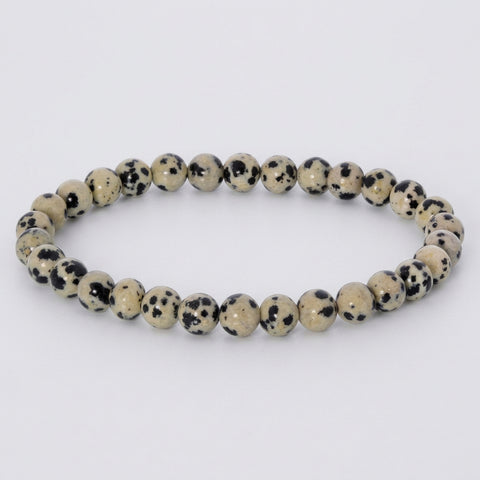 Jasper Dalmatian Beaded Bracelet - Incense Pro