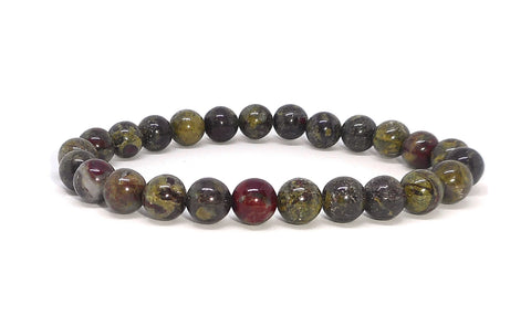 Jasper Dragon Blood Bracelet heart root chakra courage healing vitality