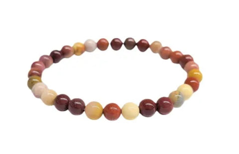 Jasper Mookaite Natural Stone Beaded Bracelet adventure vitality decisiveness Australian