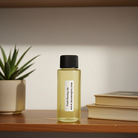 Juicy Peach Burning Oil with a fresh, fruity scent