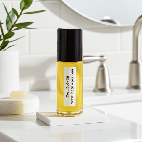 Kush Body Oil unisex body oil for moisturizing skin, softening dry areas, and daily body care.
