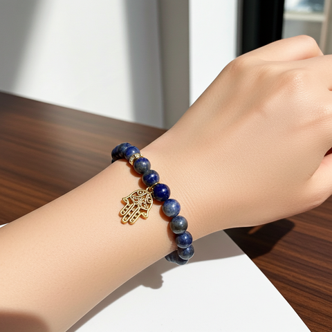 Lapis bracelet featuring natural lapis lazuli stones for stylish everyday wear