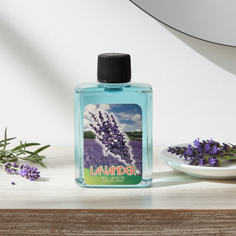 Natural lavender oil product for aromatherapy and self-care