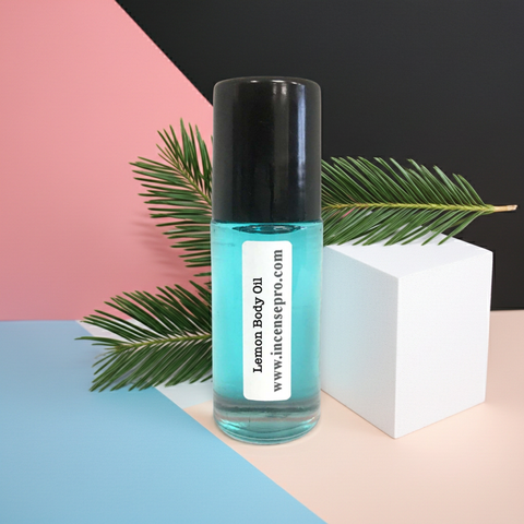 Lemon Body Oil unisex moisturizing body oil for nourishing skin, locking in moisture, and daily self-care.