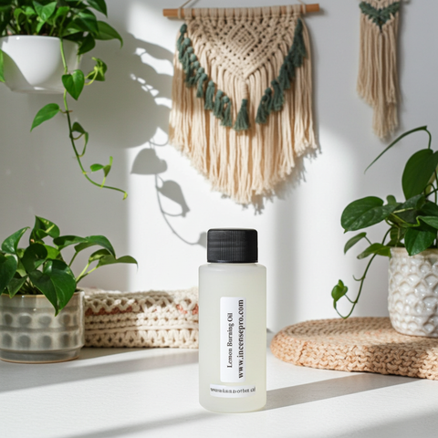 Natural Lemon Burning Oil offering a crisp, clean citrus fragrance for any room.