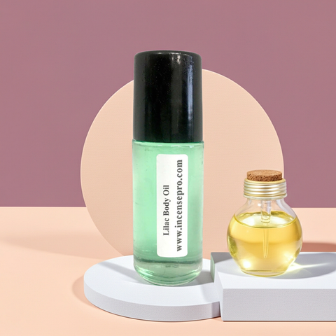 Lilac Body Oil unisex body oil for hydrating skin, smoothing rough patches, and post-shower body care.