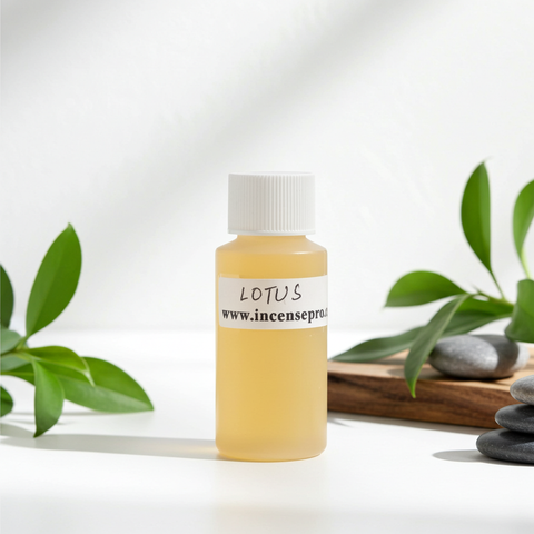 Lotus Burning Oil bottle with a calming floral aroma for relaxation and home fragrance.