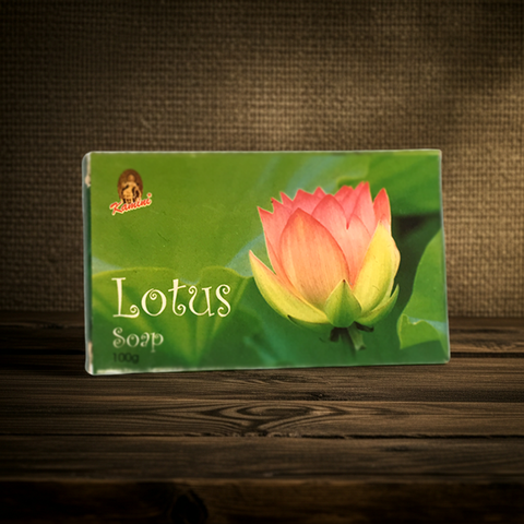Lotus herbal soap bar for bathing, skin cleansing, and everyday skincare use.