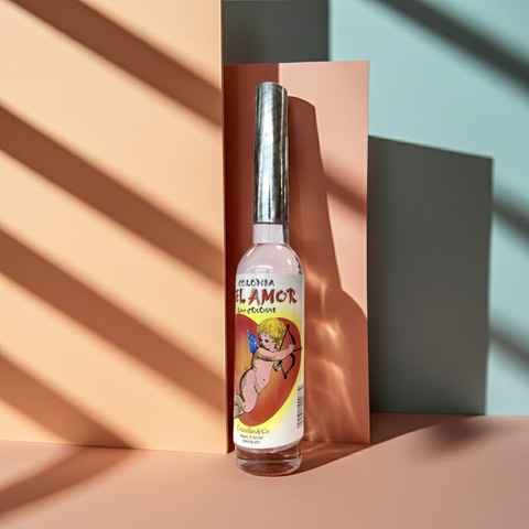 Bottle of Love Cologne spiritual water known as Colonia Del Amor for spiritual practices.