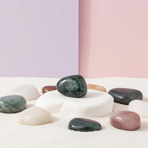 Madagascar Ocean Jasper tumbled stone for crystal collection, meditation, and holistic healing use.