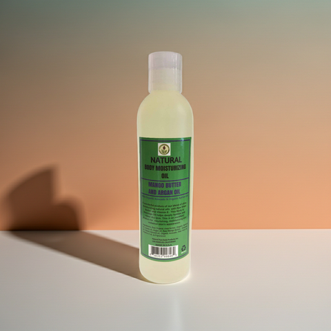 Mango Butter Argan Body Oil luxury nourishing glow tropical moisturising bottle